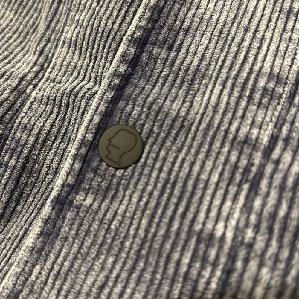 NWT! BRAIN DEAD Bleqched Cord Cabana Shirt - button up jacket NAVY blue -‎ LARGE - Picture 6 of 6